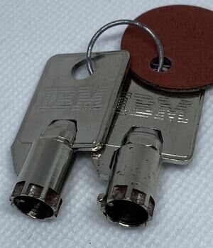 IBM Set of 2 Tubular Barrel Keys Vintage B 6884